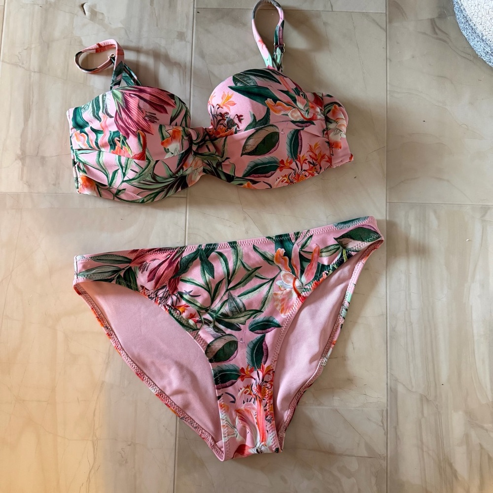 Floral Pink Bikini Set